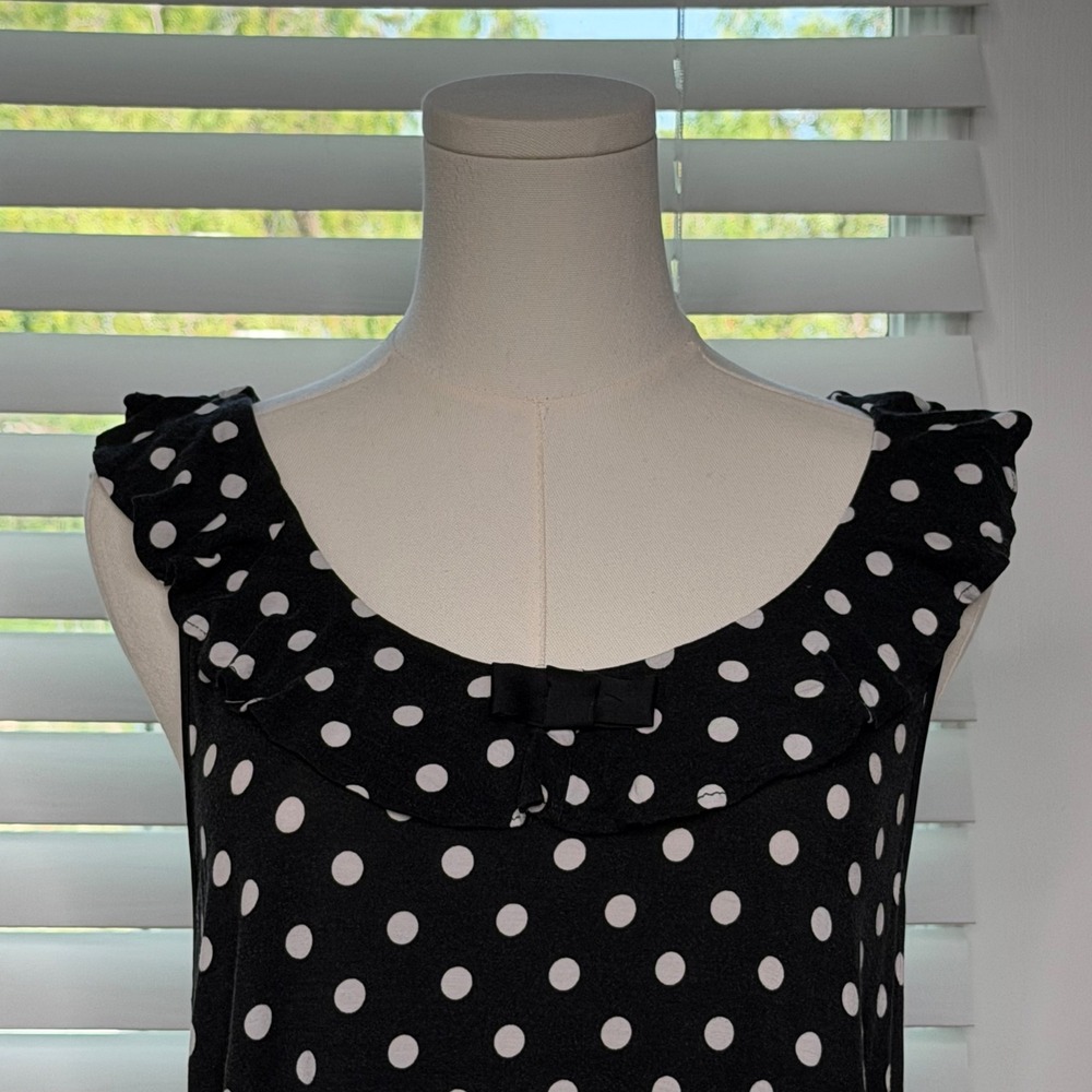 Kate Spade Dream A Little Dream Chemise S Polka Dot Ruffle Bow Nightgown Dress - Picture 12 of 15
